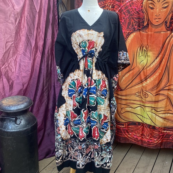 21🤗265-You Are Awesome❤️ Vintage Flower Kaftan - Picture 5 of 8